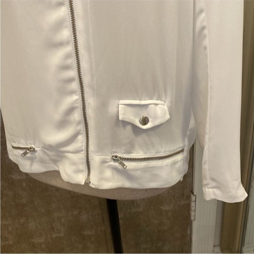 The Kooples White/ light blue Blazer blouse with Zipper Detail, XS - Picture 3 of 10